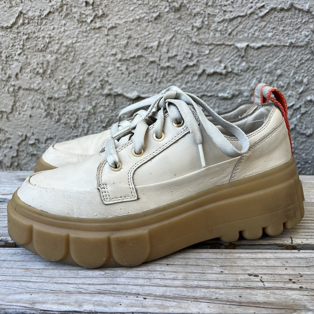 Sorel Shoes Women Size 9 Caribou X Platform Waterproof Sneakers Tan Beige Cream